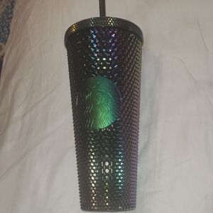 Starbucks Iridescent Studded Tumbler - Green / Purple / Black